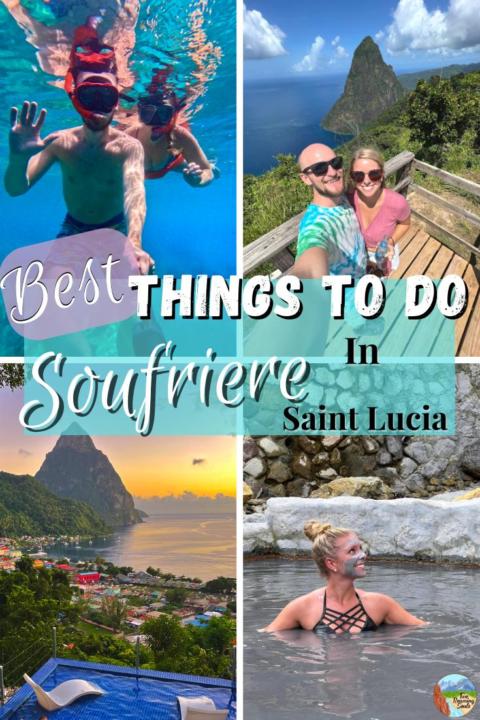 a pinterest pin showing the best things to do in Soufriere