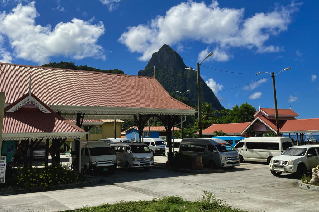 The Soufriere Minibus Terminal in St. Lucia.