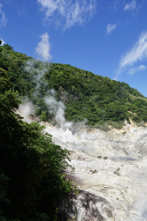 The volcano at Sulphur Springs St. Lucia.