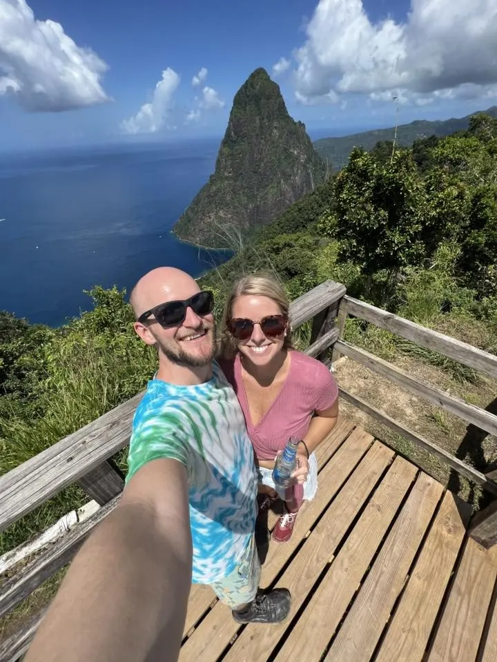 View from the top of Tet Paul Nature Trail which is one of the best things to do in St. Lucia