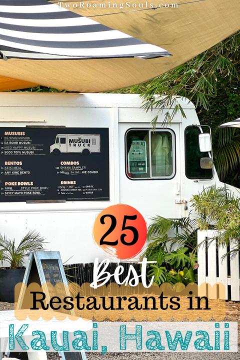 Misubi Truck showing an example of 25 best restaurants in Kauai