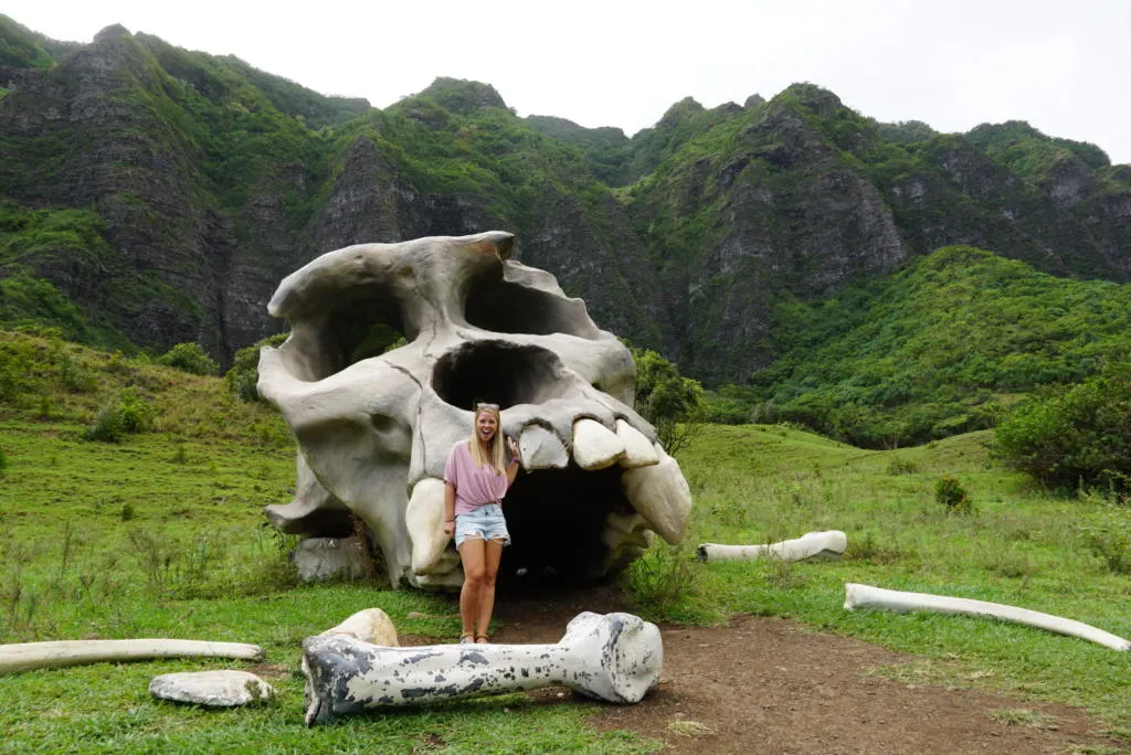 Visiting the set for Kong: Skull Island at Kualoa Ranch in Oahu.