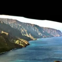 Napali Coast view from helicopter