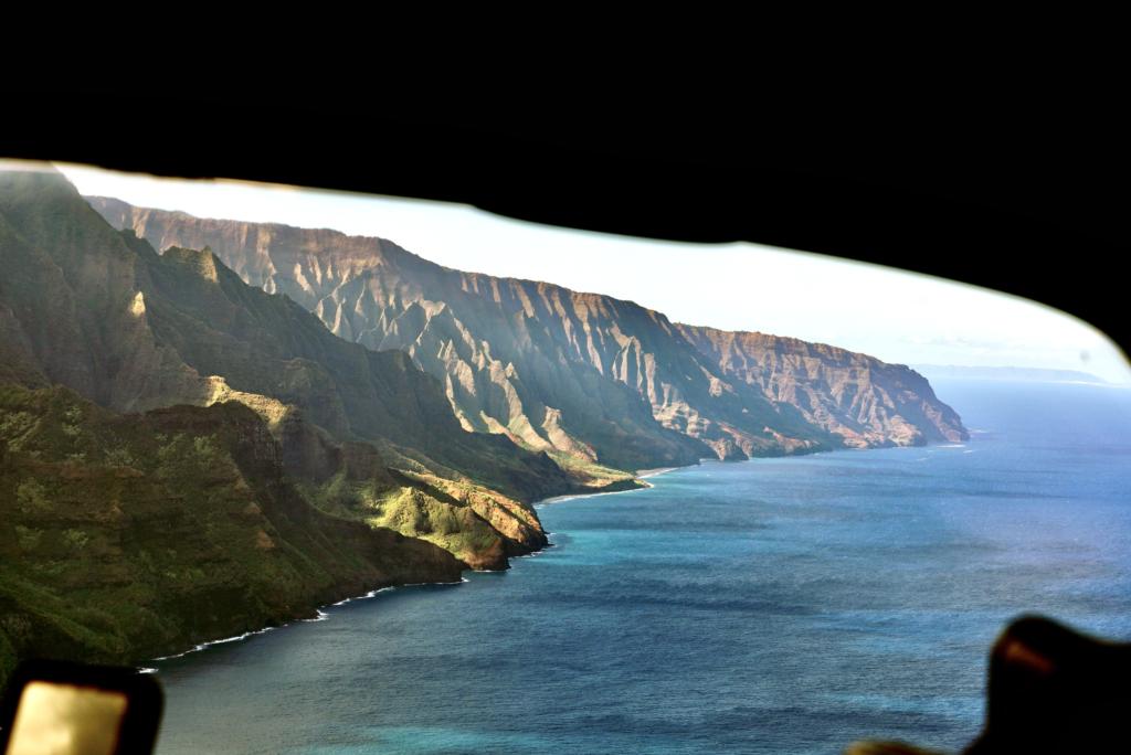 Napali Coast view from helicopter