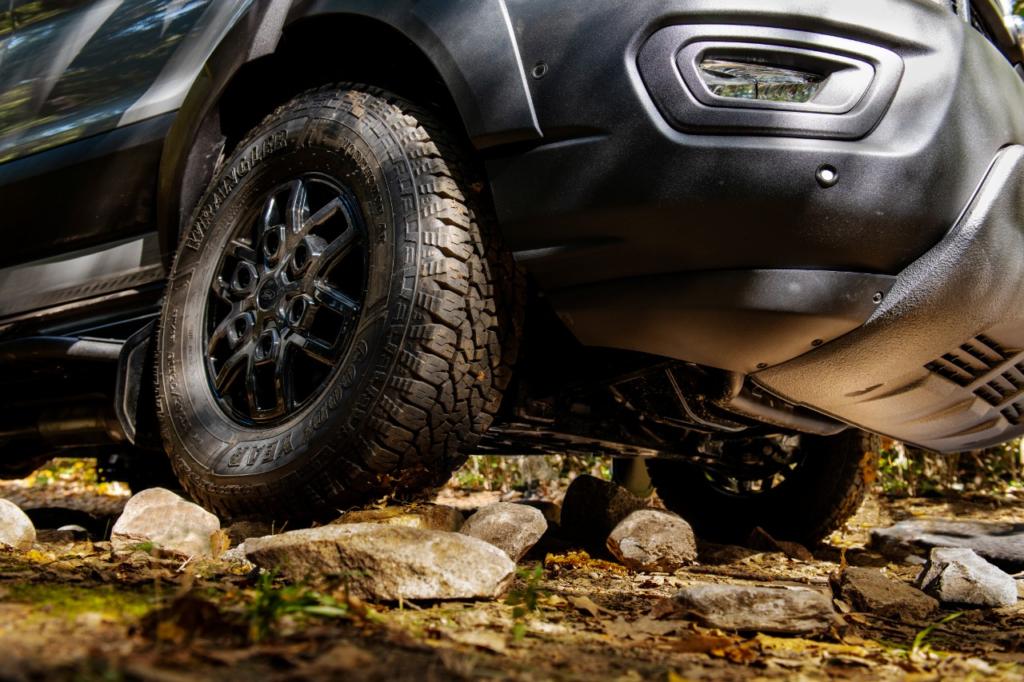 The increased ride height and skid plate bumper gives more capability off-road.