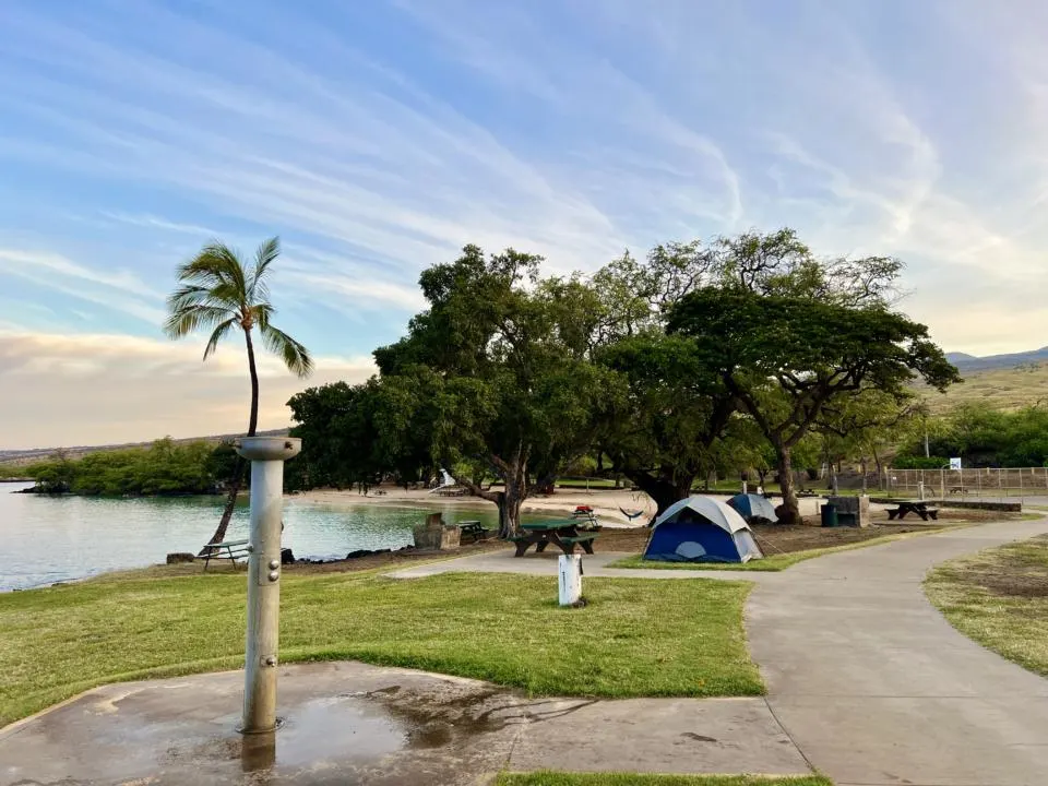 camping area at Spencer Beach Park