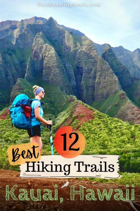 a pinterest pin showing one of the best hikes in Kauai