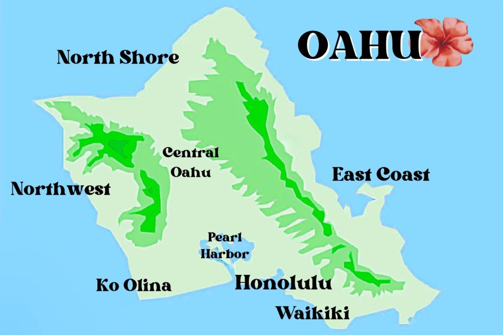 A Map Oahu Hawaii