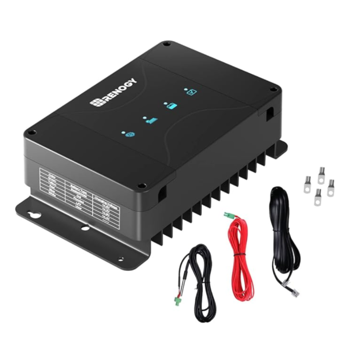  Renogy 12V 50A DC to DC Battery Charger with MPPT, On-Board Battery for Gel, AGM, Flooded and Lithium Batteries, Using Multi-Stage Charging, Solar Panel and Alternator 