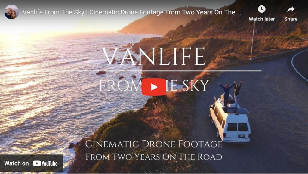 Youtube start screen for Vanlife Drone 