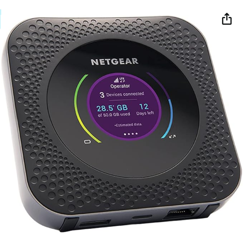  NETGEAR Nighthawk M1 4G LTE WiFi Mobile Hotspot (MR1100-100NAS) – Up to 1Gbps Speed, Works Best with AT&T and T-Mobile, Connects Up to 20 Devices, Secure Wireless Network Anywhere 