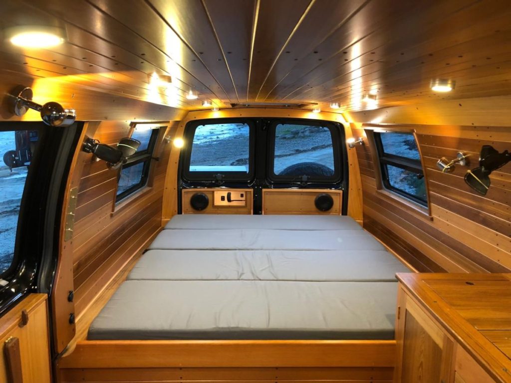 Interior conversion van Build by Awol which is one of the companies that converts Ford Econoline Vans
