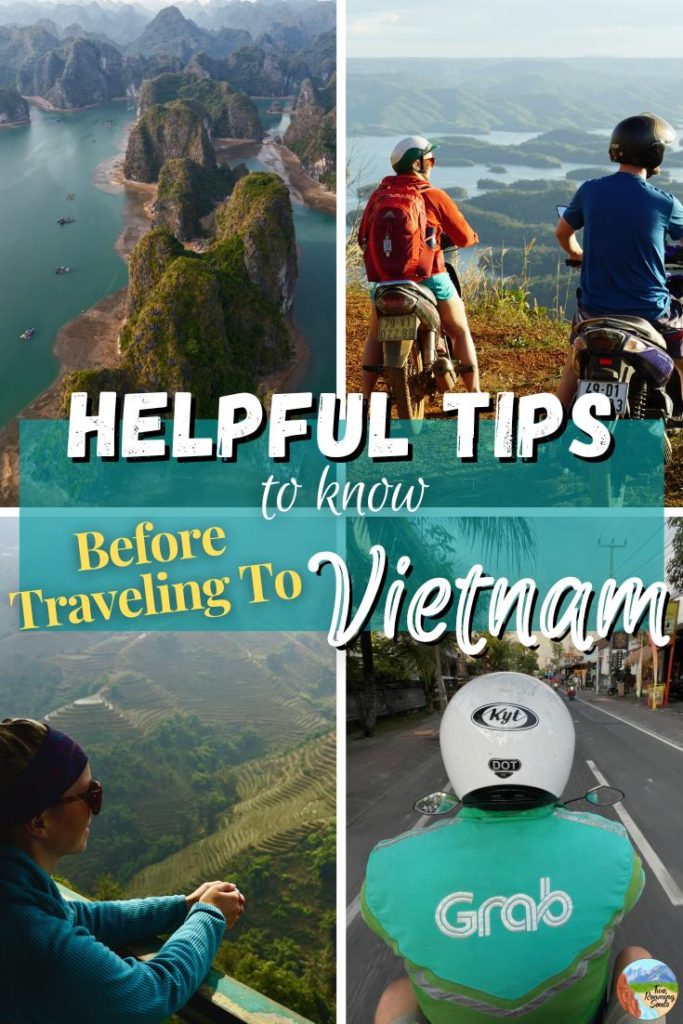 4 different pictures showing things to know before traveling to vietnam