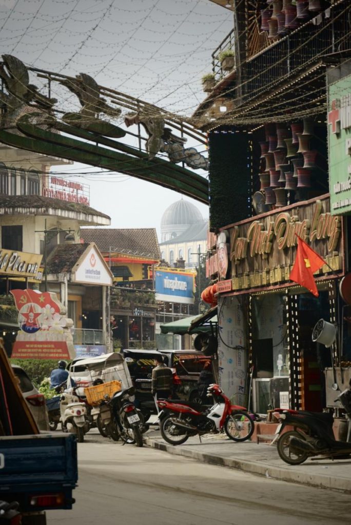 Sapa Vietnam City Street Layers