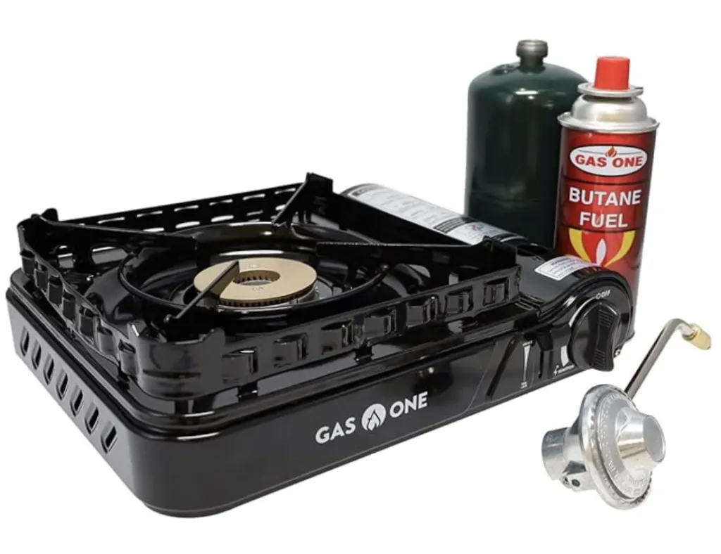 Gas One Dual Fuel Portable Stove 15,000BTU With Brass Burner Head