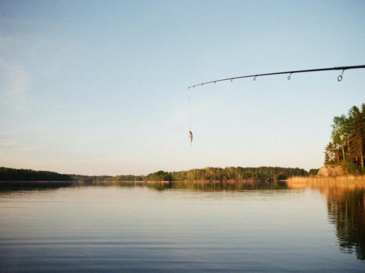 Fishing on a lake which is one of the best things to do in Minocqua, WI