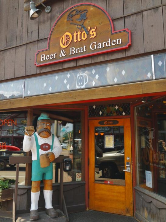 The outside of Otto's Beer & Brat Garden in Minocqua, which is one of the best things to do in Minocqua
