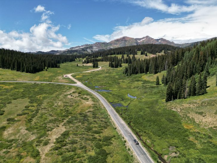 aerial view of Kebler Pass in Crested Butte