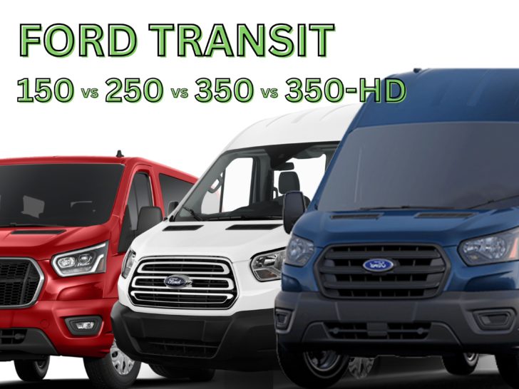 Ford Transit 150 vs 250 vs 350 vs 350-HD