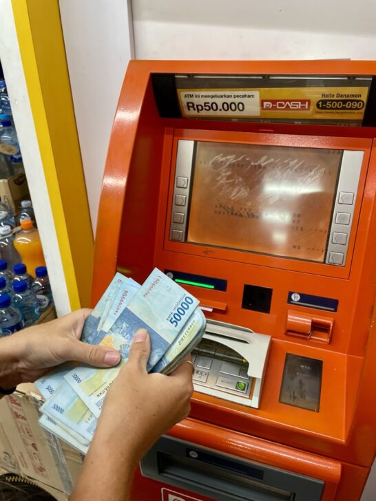 getting money out of an ATM in Indonesia