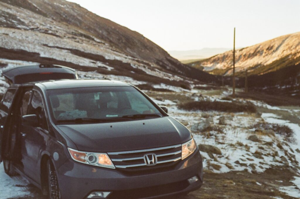 Honda Odyssey Minivan in the mountains