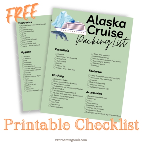 Alaska Cruise Packing List [Free Printable Checklist] - Two Roaming Souls