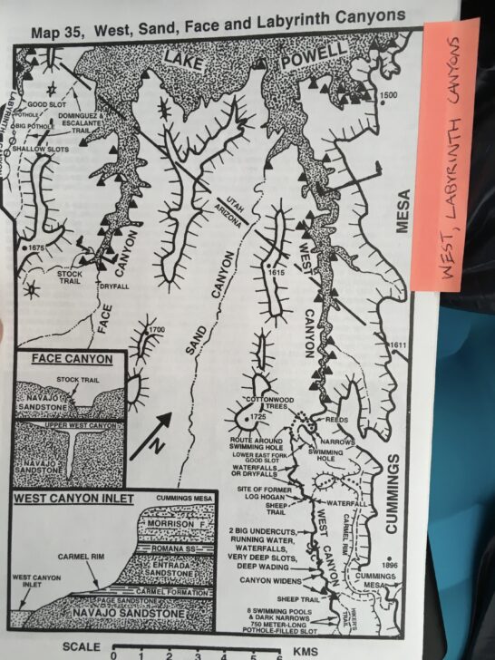 A page from A Boater's guide to Lake Powell Guide Book.