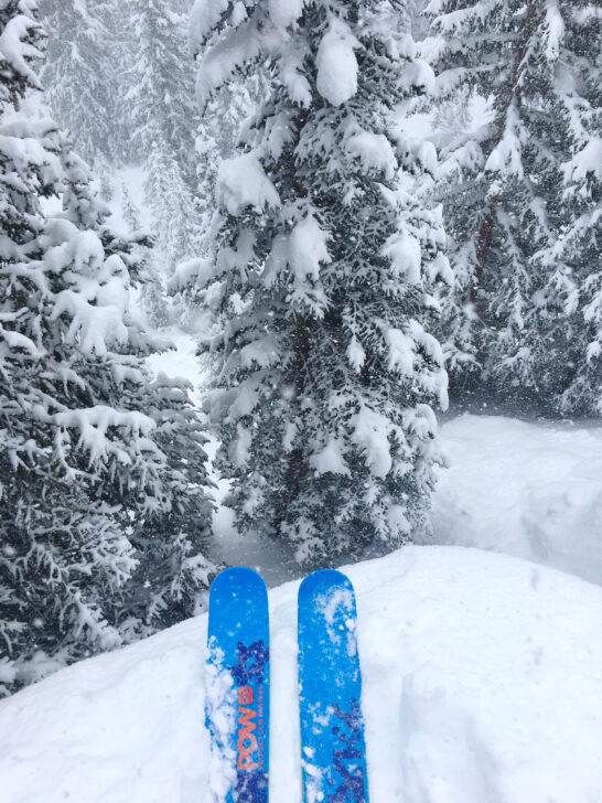 A deep powder day in January at Vail