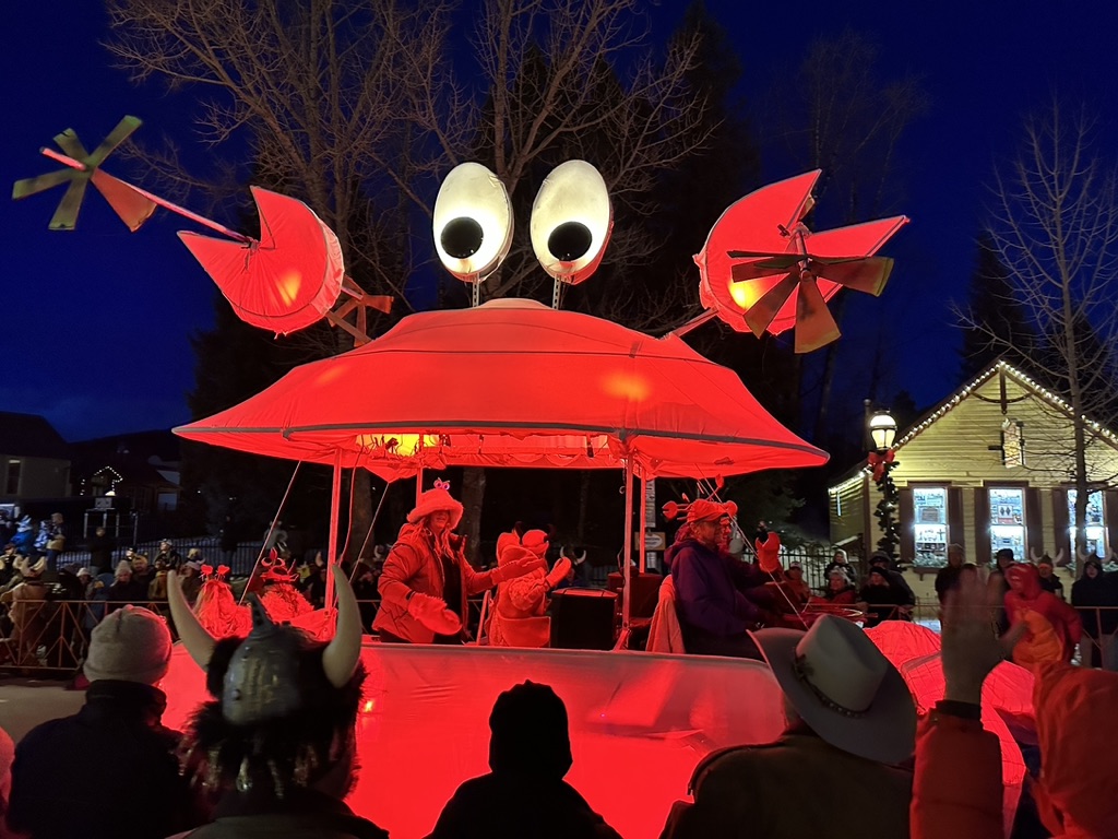 one of the local floats during the parade at Ullr Fest in Breckenridge, CO
