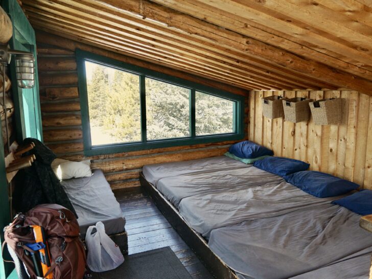 A loft bunkroom in Vance's cabin.
