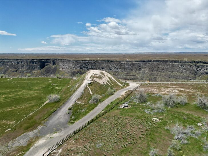 The Evel Knievel Jump Site along the Snake River Canyon Rim Trail