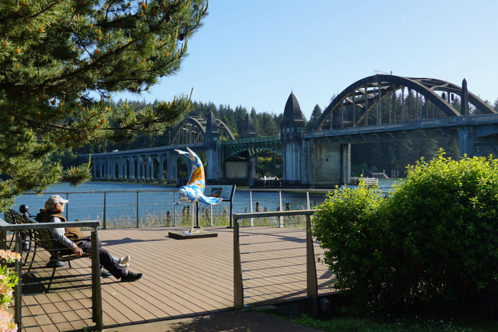 Florence Oregon and the Siuslaw River Bridge.