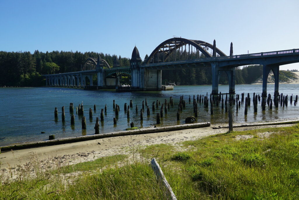 The Siuslaw River Bridge in Florence, Oregon.