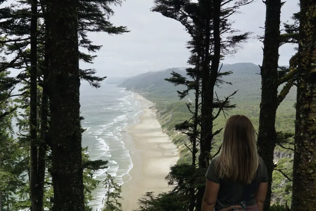 The Hobbit Beach overlook from the trail.