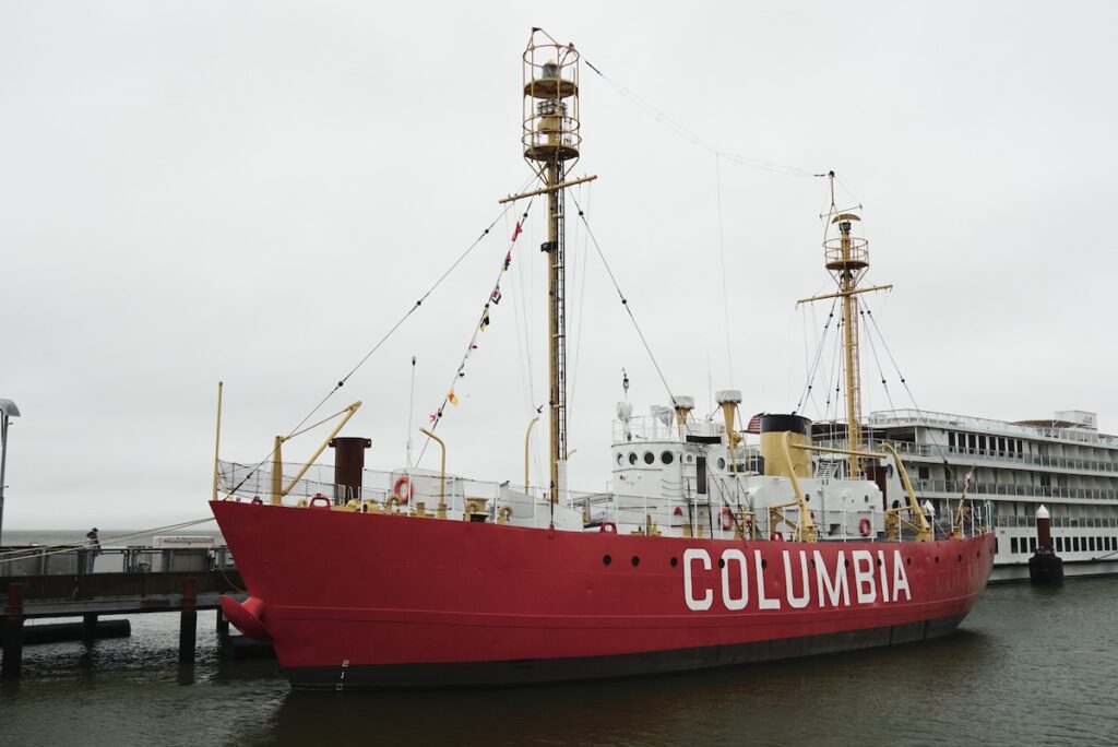 The Columbia Lightship at the Maritime Museum in Astoria.