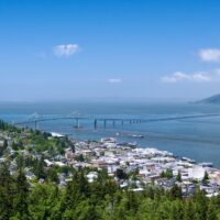 Astoria, Oregon viewed from above.