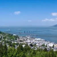 Astoria, Oregon viewed from above.