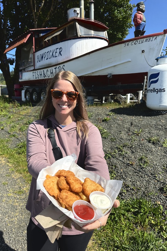 A fresh order of fish and chips from the Bowpicker.