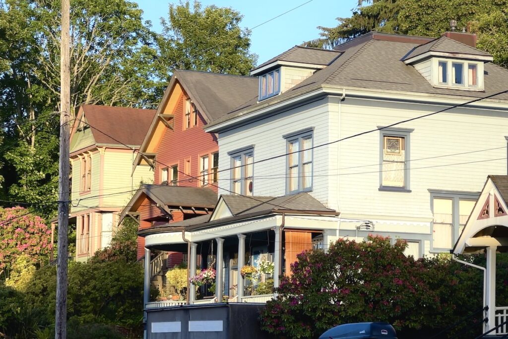 Cute and colorful houses in Astoria