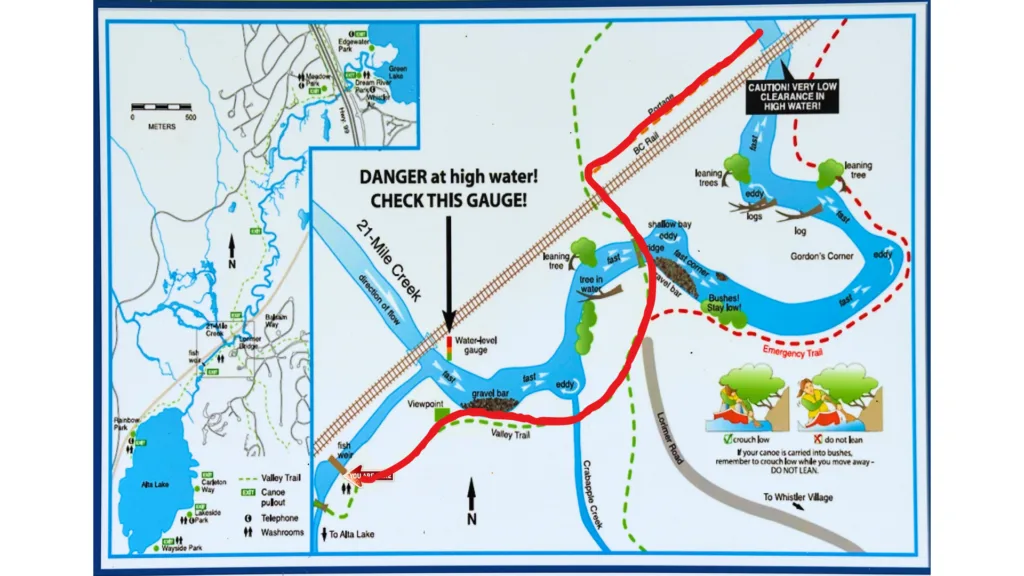 portage route for the River Of Golden Dreams in Whistler, BC