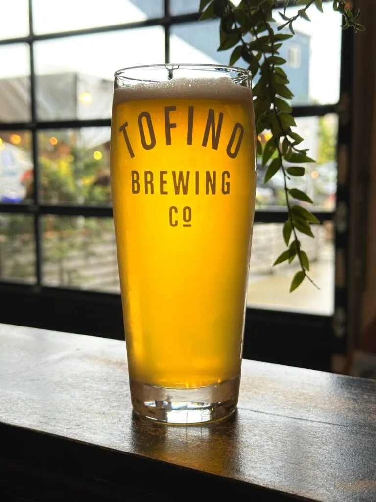 a beer from the Tofino Brewing Co