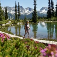 Emily hiking near Harmony Lake in Whistler, BC