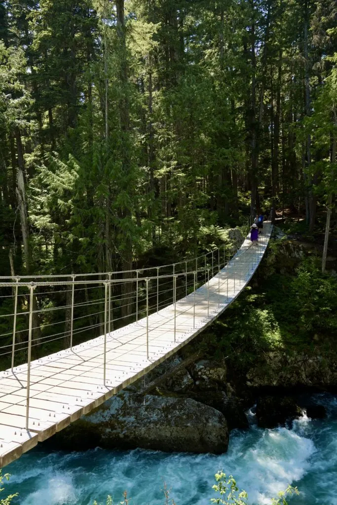 Suspension Bridge on the Train Wreck Trail in Whistler