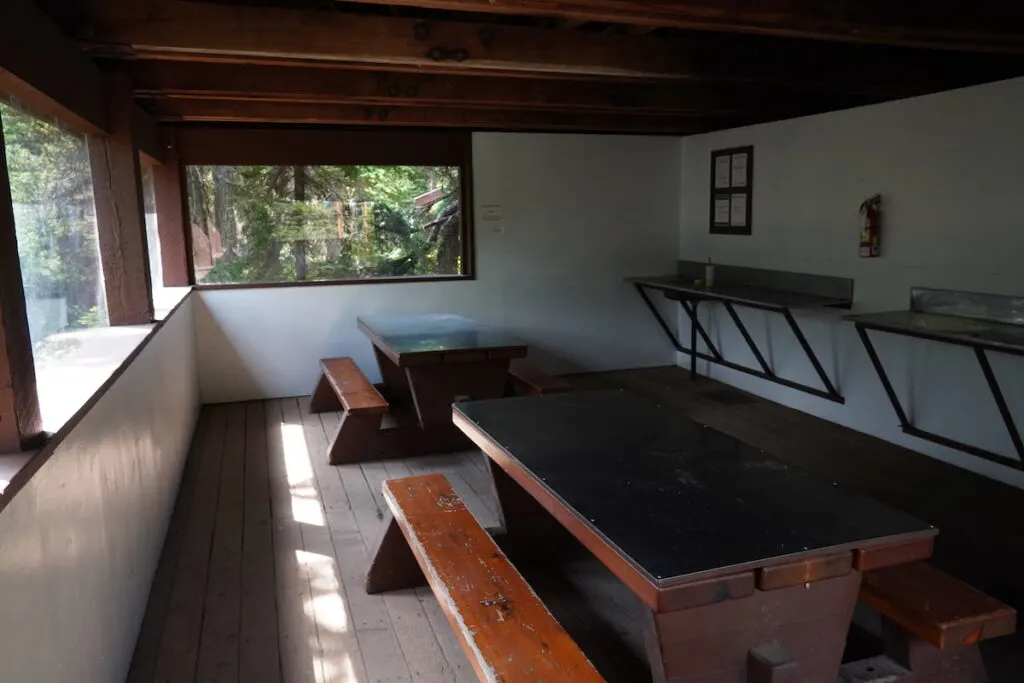 A campground shelter at Garibaldi Lake Campground.