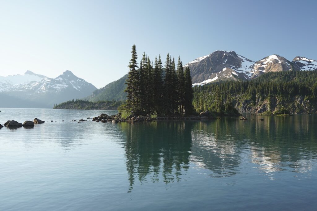 Reflections on Garibaldi Lake.