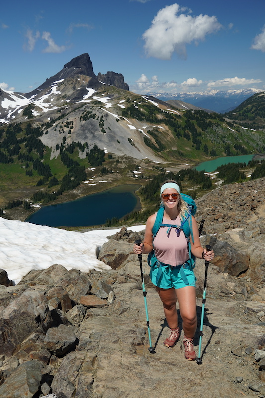 Emily Backpacking up Panorama Ridge.