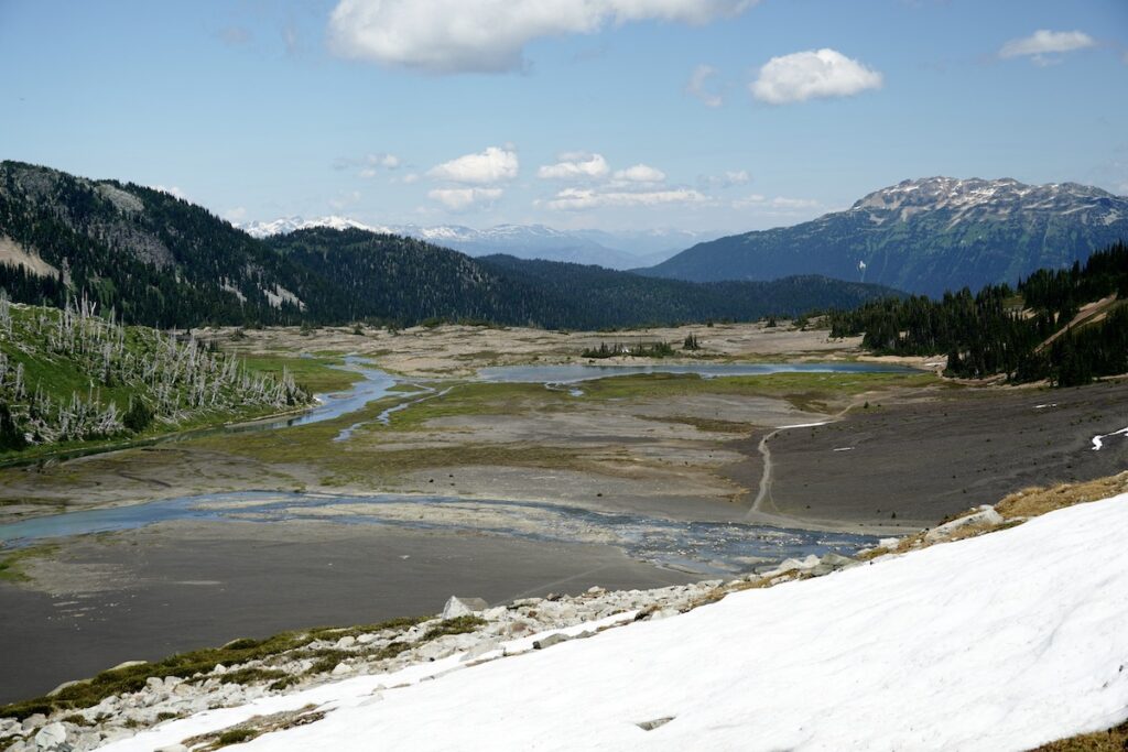 The Helm Creek trail route.