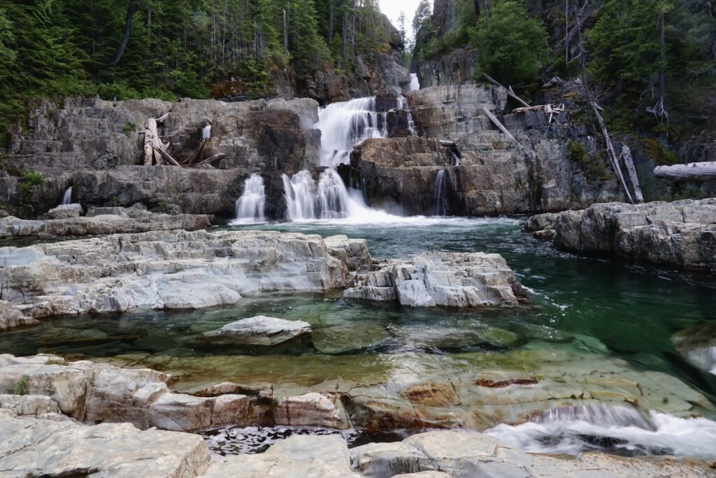 Lower Myra Falls in Strathcona Provincial Park.