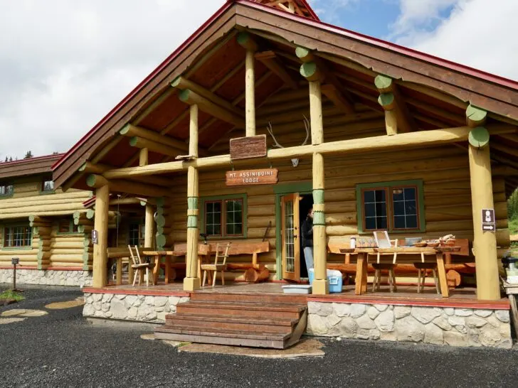 view of Assiniboine Lodge from the front