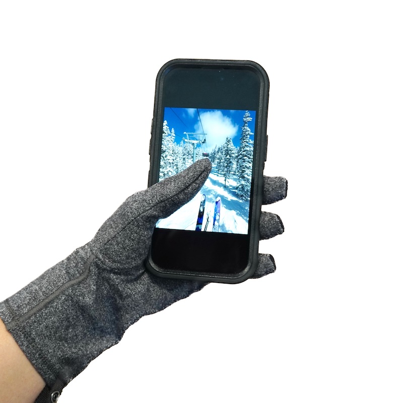 Touchscreen Glove Liners make it easier to use you phone without cold fingers.